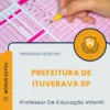 Apostila Professor De Educação Infantil Prefeitura de Ituverava SP 2026
