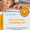 Apostila Professor Educação Básica Fundamental I Prefeitura de São José dos Cordeiros PB 2026