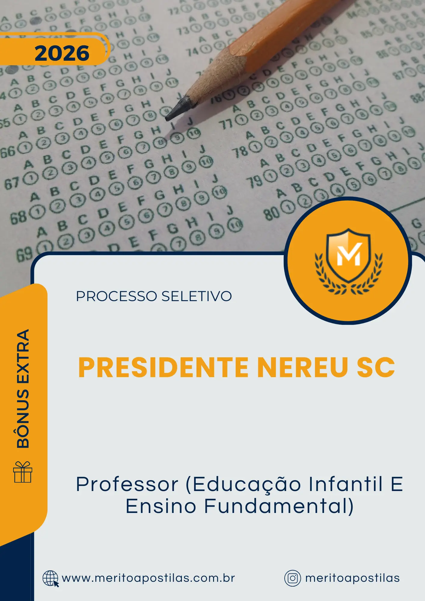 Apostila Professor Educação Infantil E Ensino Fundamental Prefeitura de Presidente Nereu SC 2026