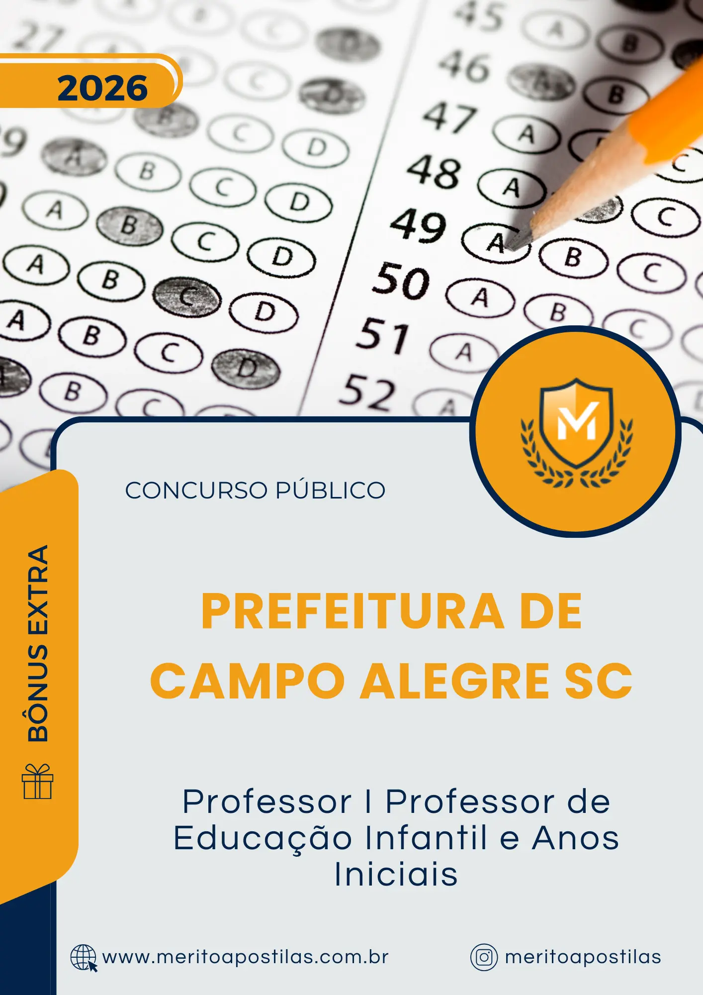 Apostila Professor I Professor de Educação Infantil e Anos Iniciais Prefeitura de Campo Alegre SC 2026