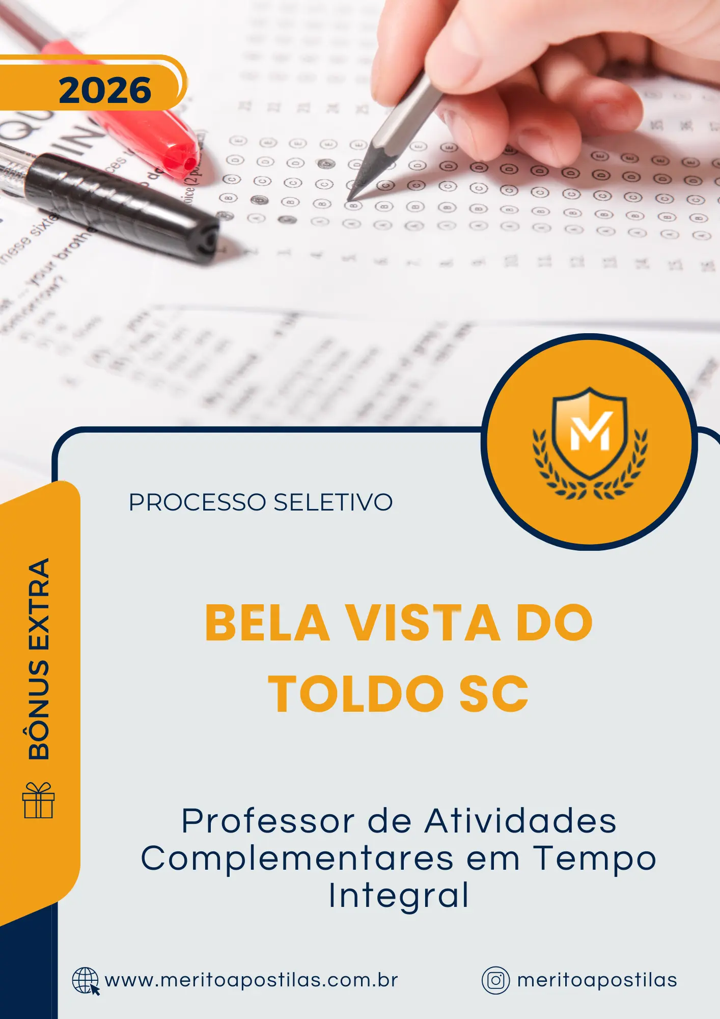 Apostila Professor de Atividades Complementares em Tempo Integral Prefeitura de Bela Vista do Toldo SC 2026