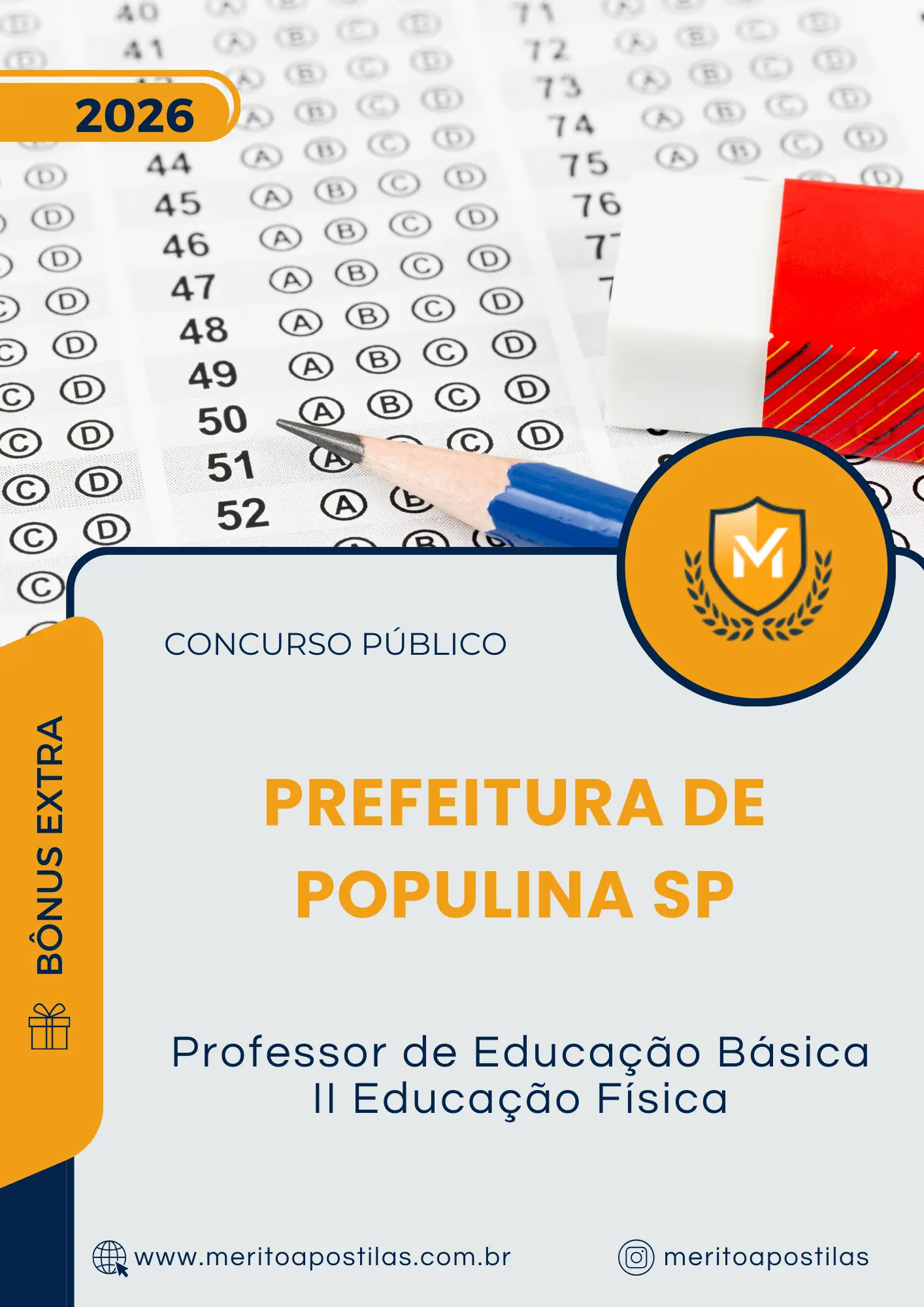 Apostila Professor de Educação Básica II Educação Física Prefeitura de Populina SP 2026
