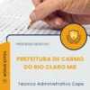 Apostila Técnico Administrativo Caps Prefeitura de Carmo do Rio Claro MG 2026