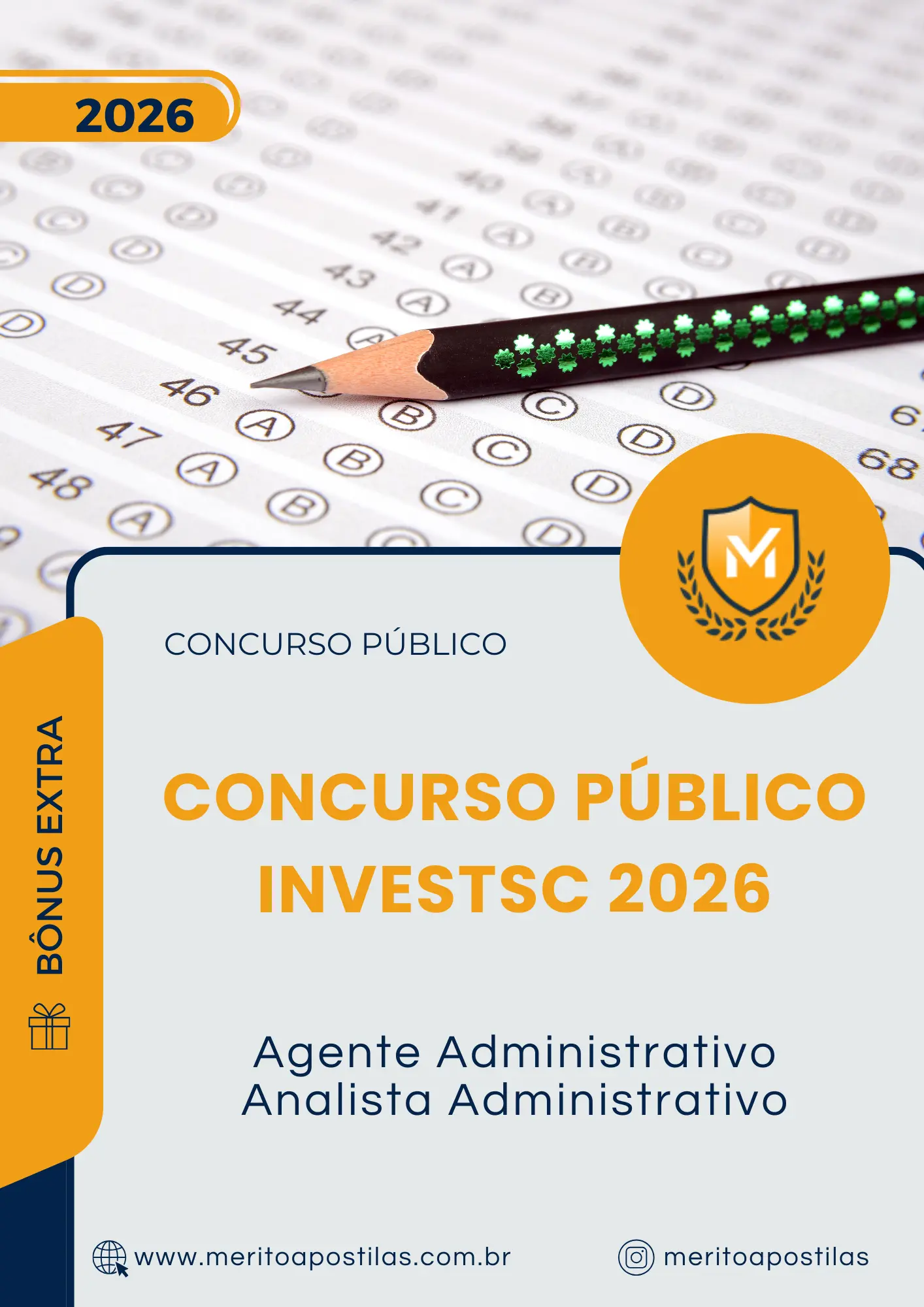 Apostila Agente Administrativo Analista Administrativo Concurso Público InvestSC 2026