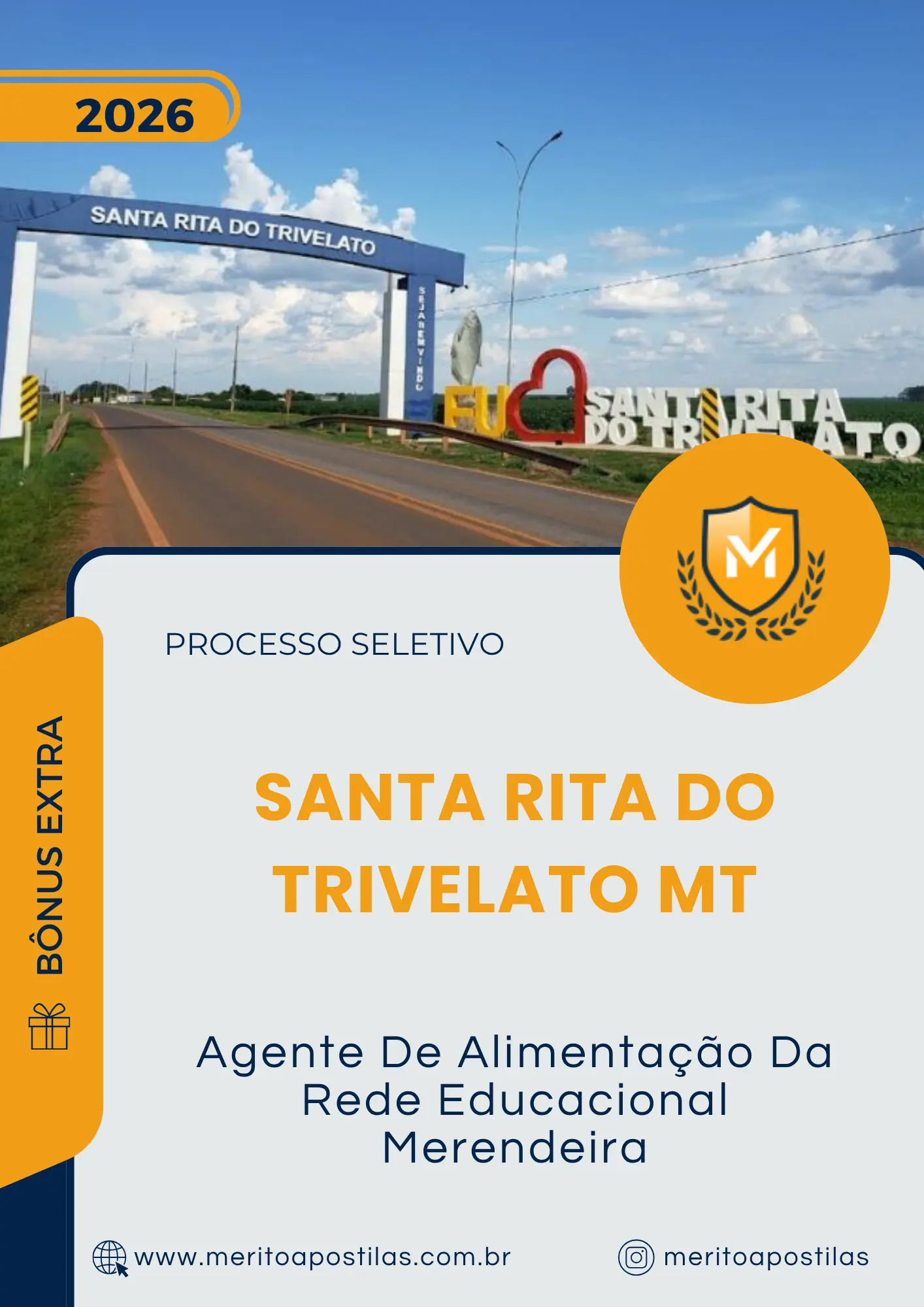 Apostila Agente De Alimentação Da Rede Educacional Merendeira Prefeitura de Santa Rita do Trivelato MT 2026