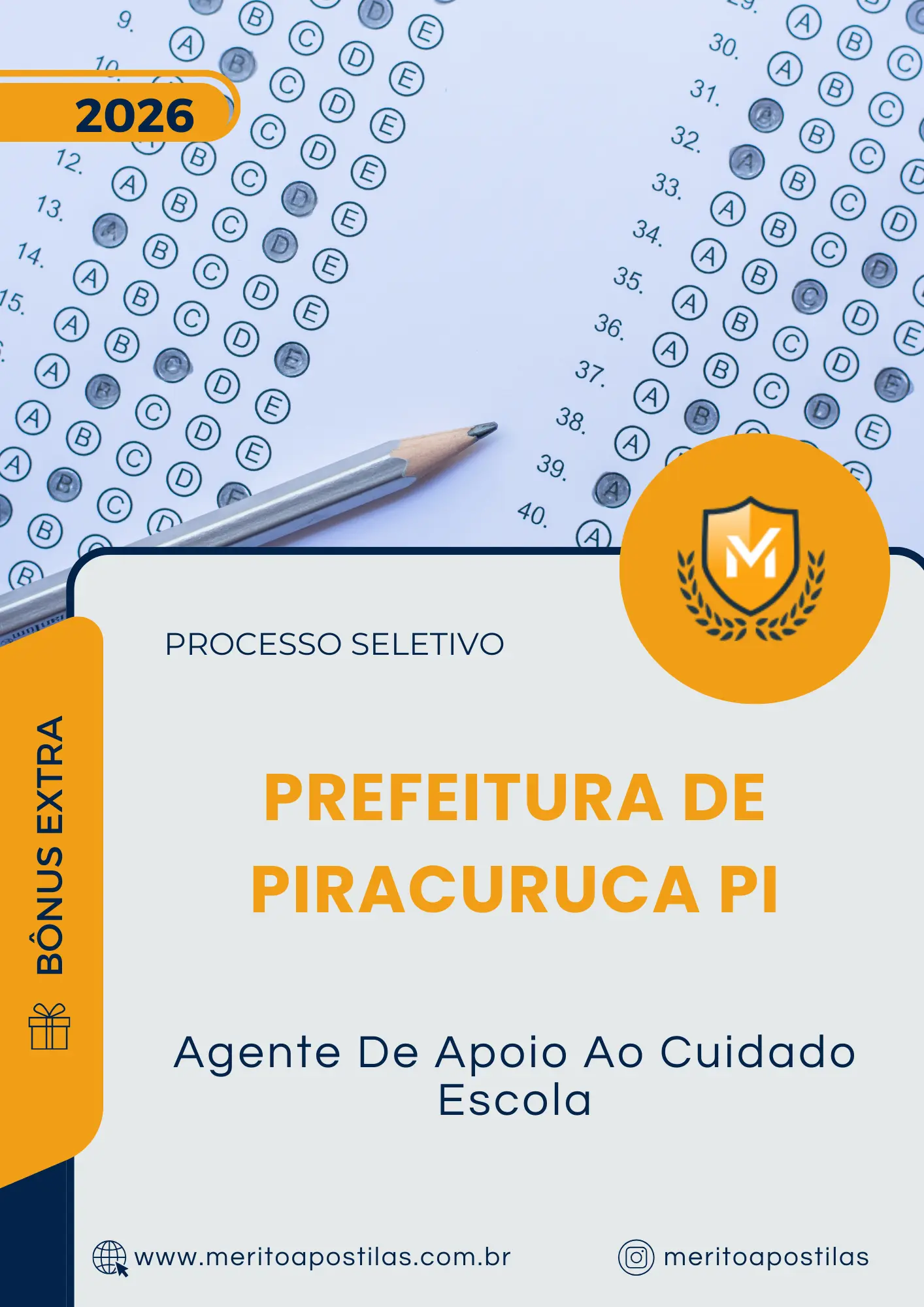 Apostila Agente De Apoio Ao Cuidado Escola Prefeitura de Piracuruca PI 2026