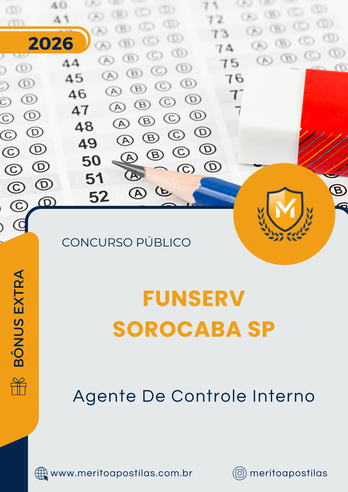 Apostila Agente De Controle Interno Concurso Público FUNSERV de Sorocaba SP 2026