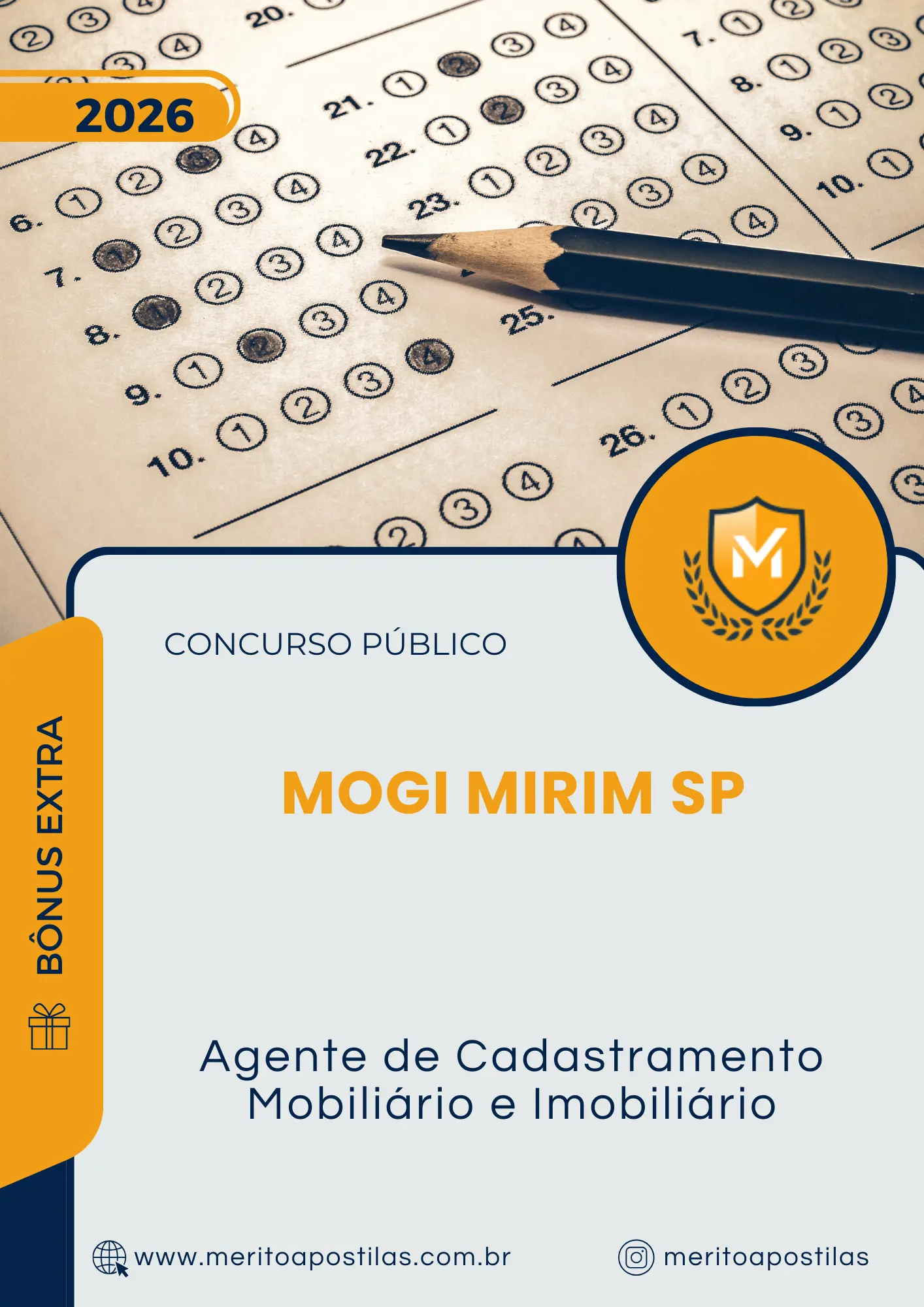 Apostila Agente de Cadastramento Mobiliário e Imobiliário Prefeitura de Mogi Mirim SP 2026