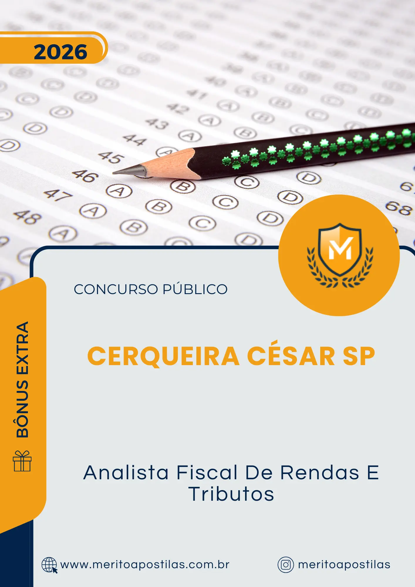 Apostila Analista Fiscal De Rendas E Tributos Prefeitura de Cerqueira César SP 2026
