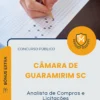 Apostila Analista de Compras e Licitações Câmara de Guaramirim SC 2026
