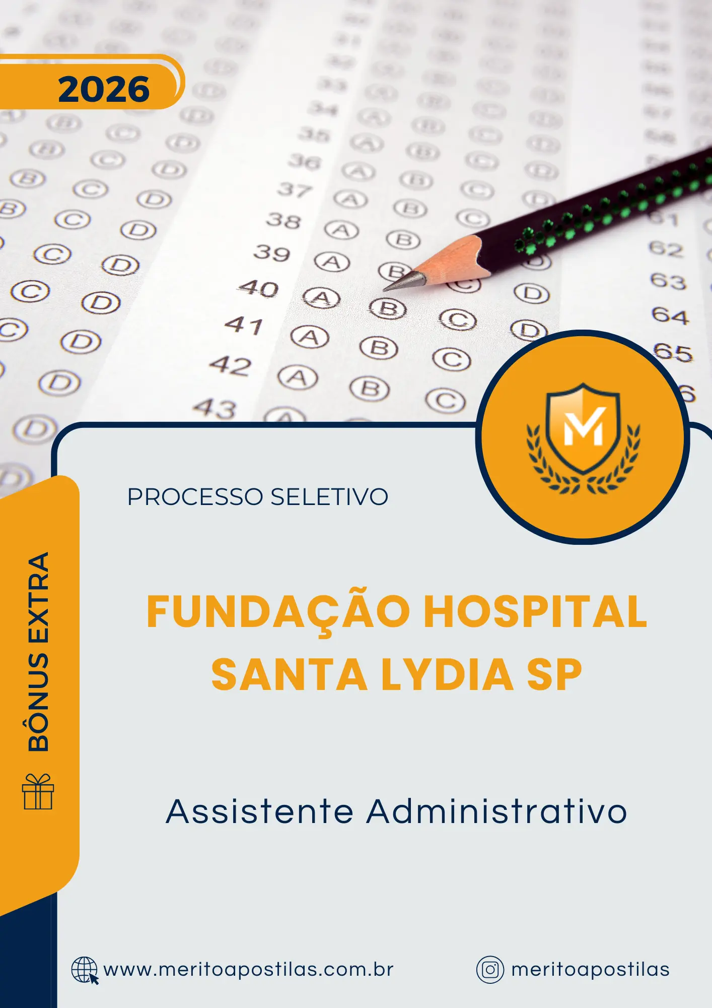 Apostila Assistente Administrativo Processo Seletivo Fundação Hospital Santa Lydia SP 2026