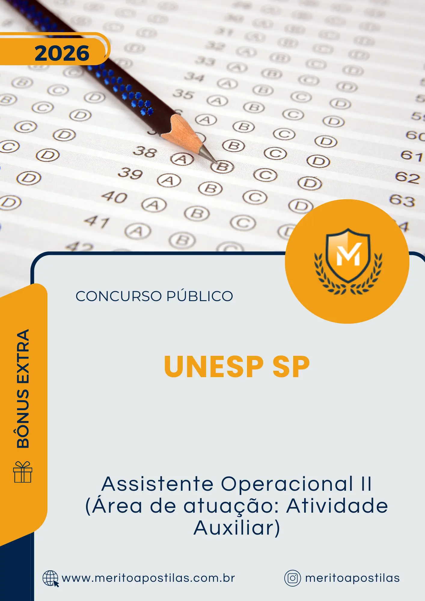 Apostila Assistente Operacional II Área de atuação Atividade Auxiliar Concurso Público UNESP SP 2026
