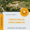 Apostila Assistente de Educação Prefeitura de Dona Emma SC 2026