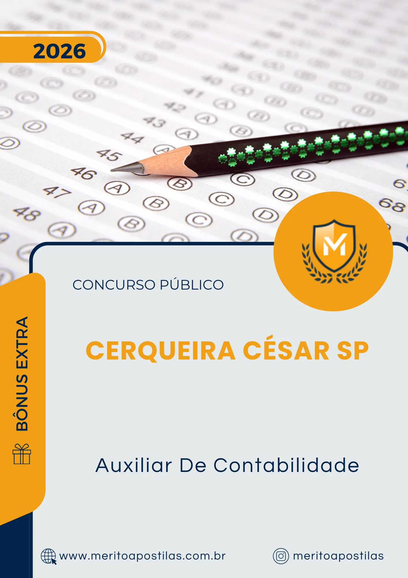 Apostila Auxiliar De Contabilidade Prefeitura de Cerqueira César SP 2026