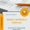 Apostila Auxiliar De Operações Masculino Concurso Público SIMAE Capinzal e Ouro SC 2026