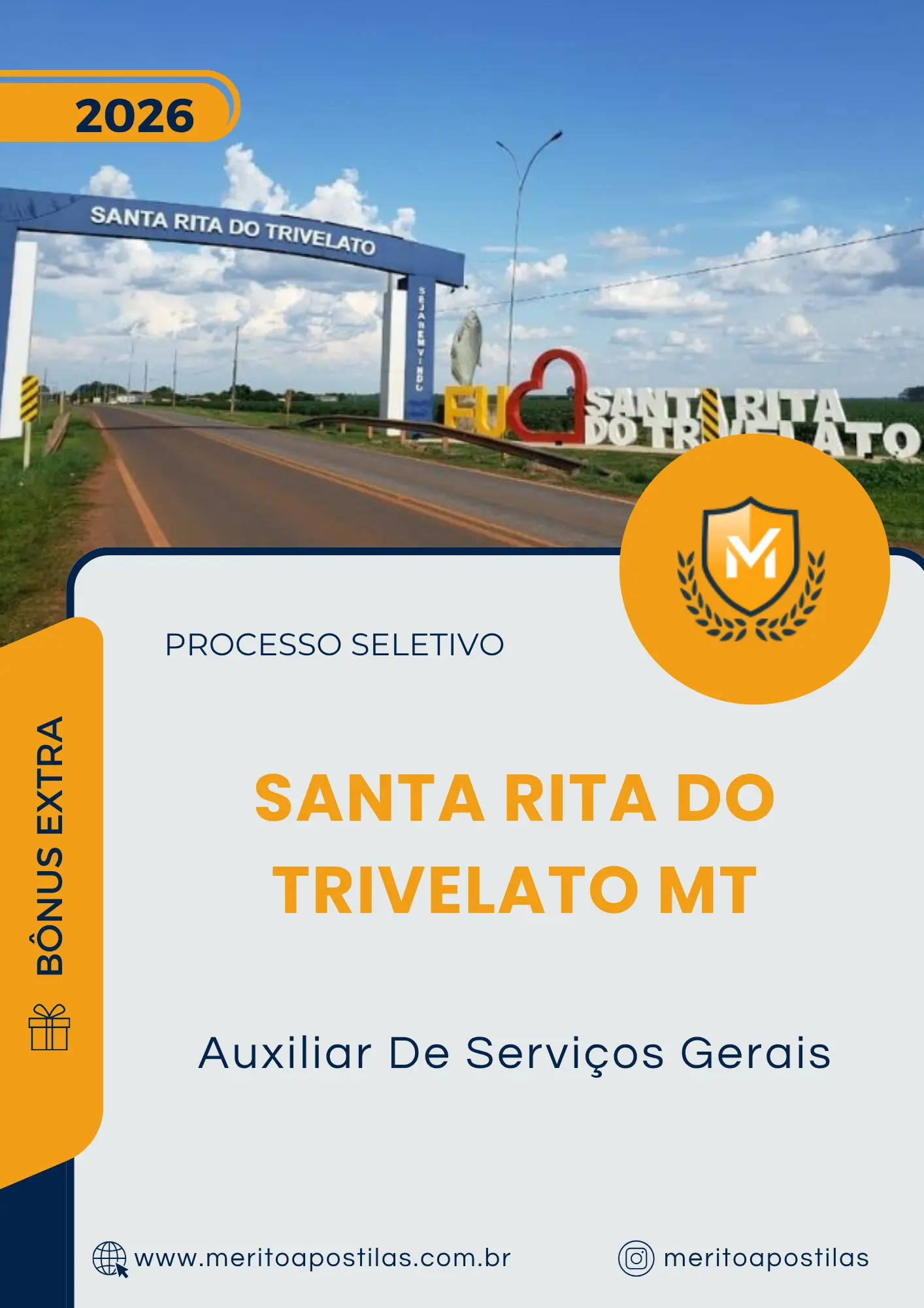 Apostila Auxiliar De Serviços Gerais Prefeitura de Santa Rita do Trivelato MT 2026