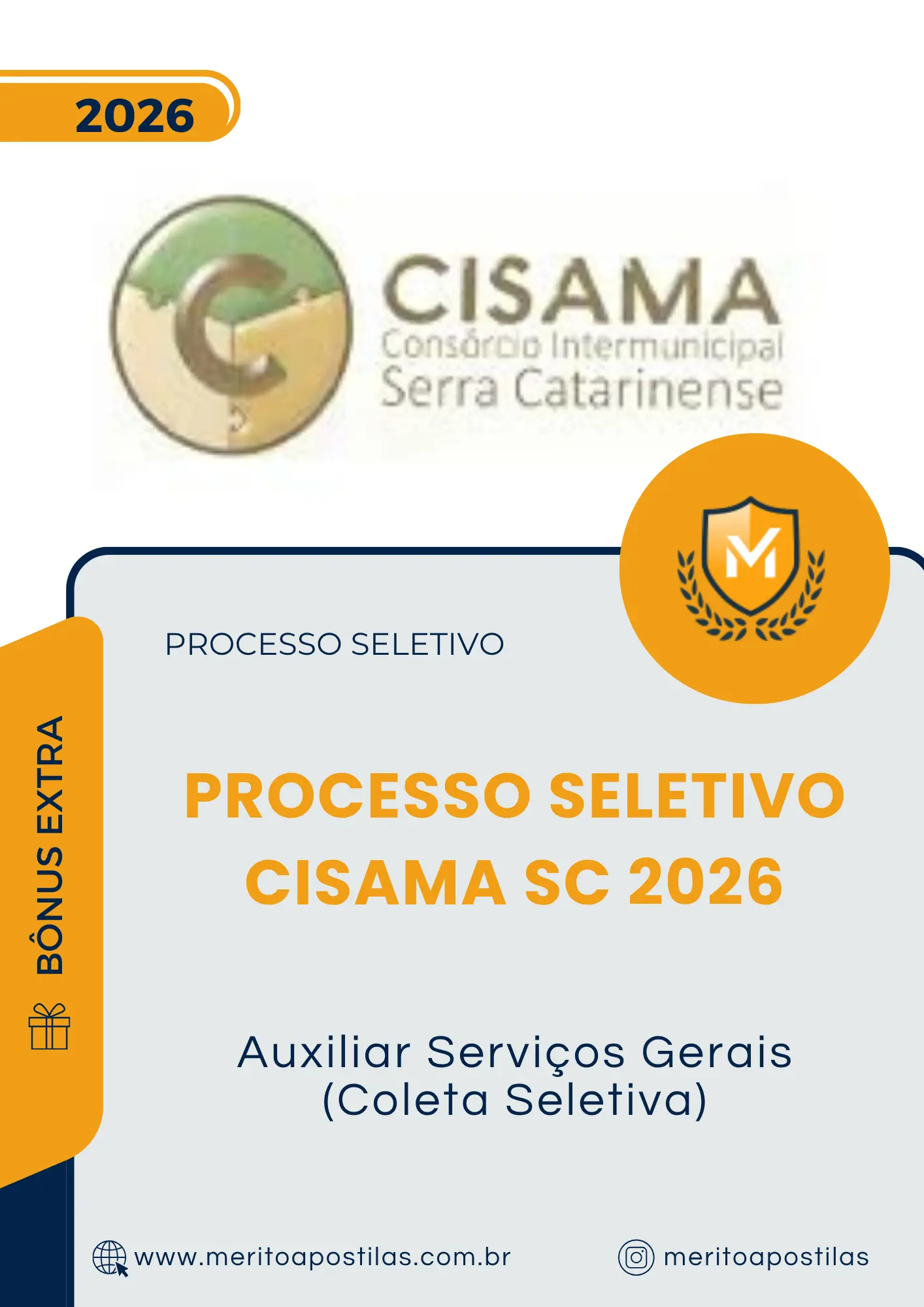 Apostila Auxiliar Serviços Gerais Coleta Seletiva Processo Seletivo CISAMA SC 2026