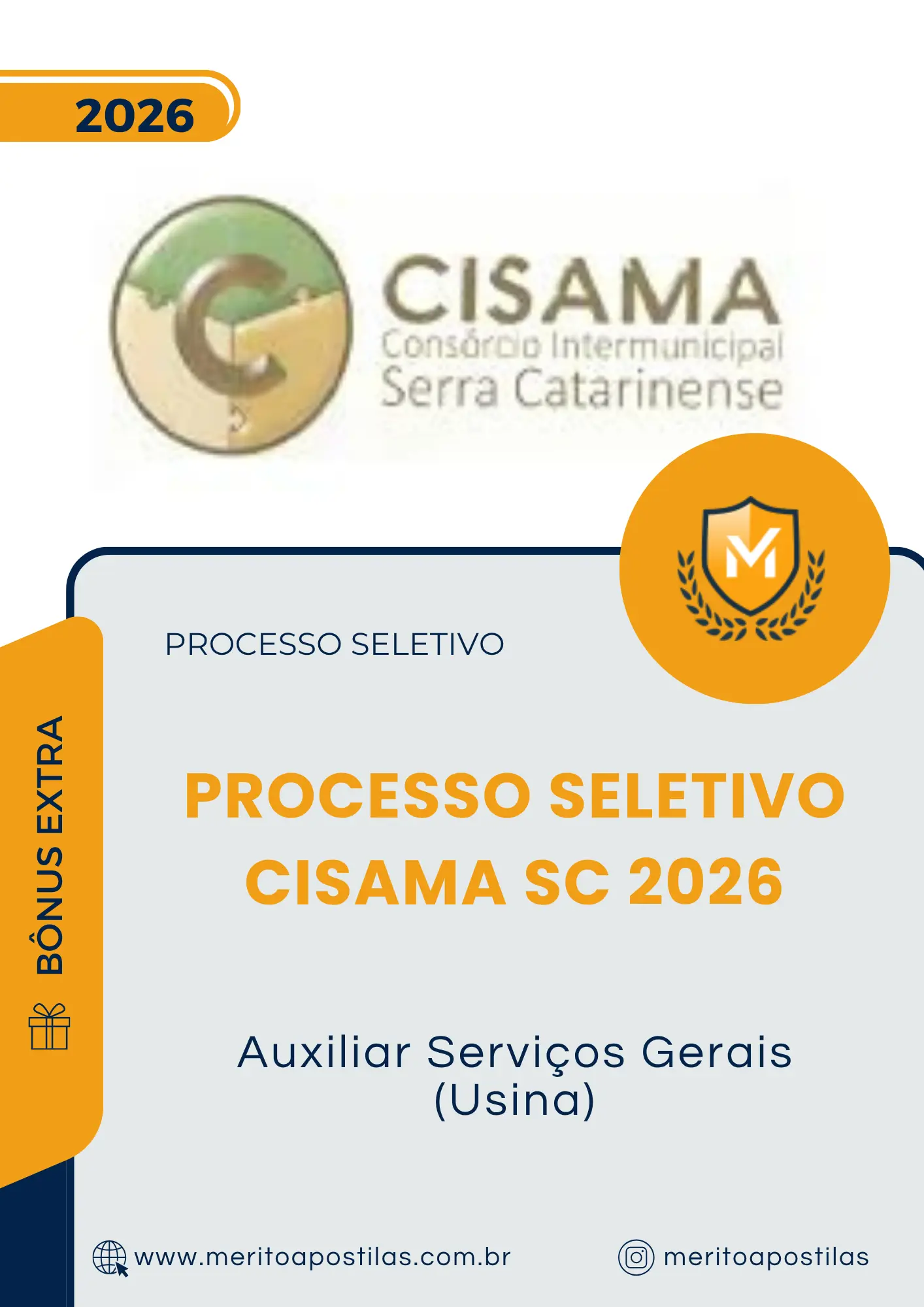 Apostila Auxiliar Serviços Gerais Usina Processo Seletivo CISAMA SC 2026