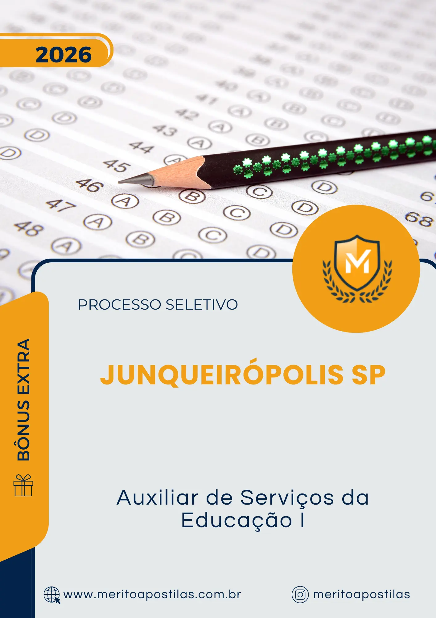 Apostila Auxiliar de Serviços da Educação I Prefeitura de Junqueirópolis SP 2026