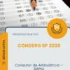 Apostila Condutor de Ambulância SAMU Processo Seletivo CONDERG SP 2026