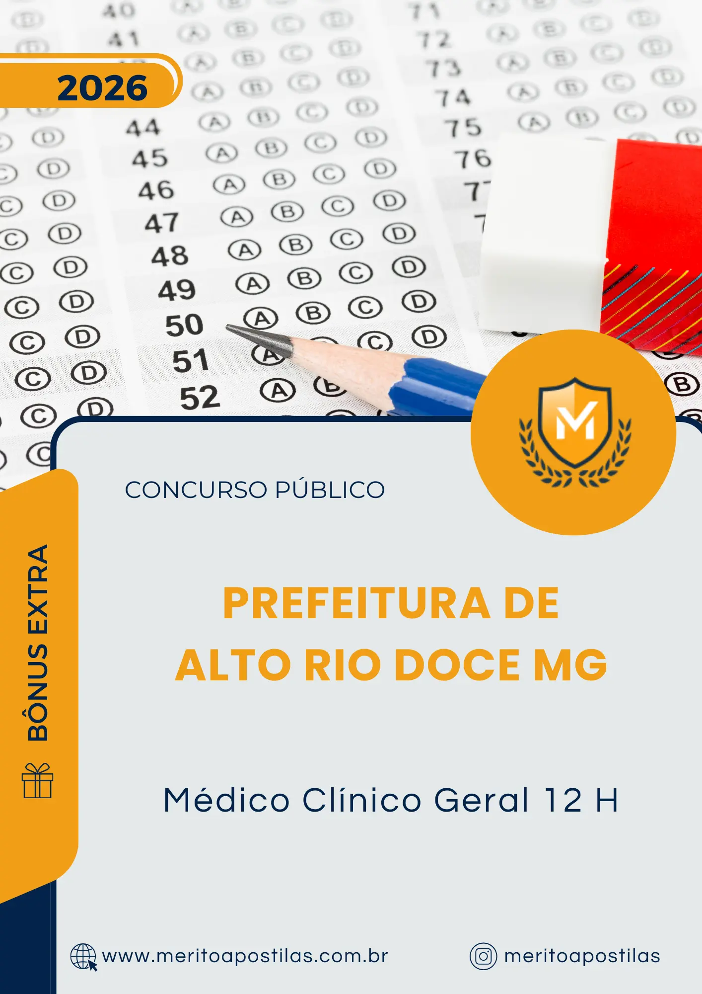 Apostila Médico Clínico Geral 12 H Prefeitura de Alto Rio Doce MG 2026