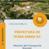 Apostila Monitor de Transporte Escolar Prefeitura de Dona Emma SC 2026
