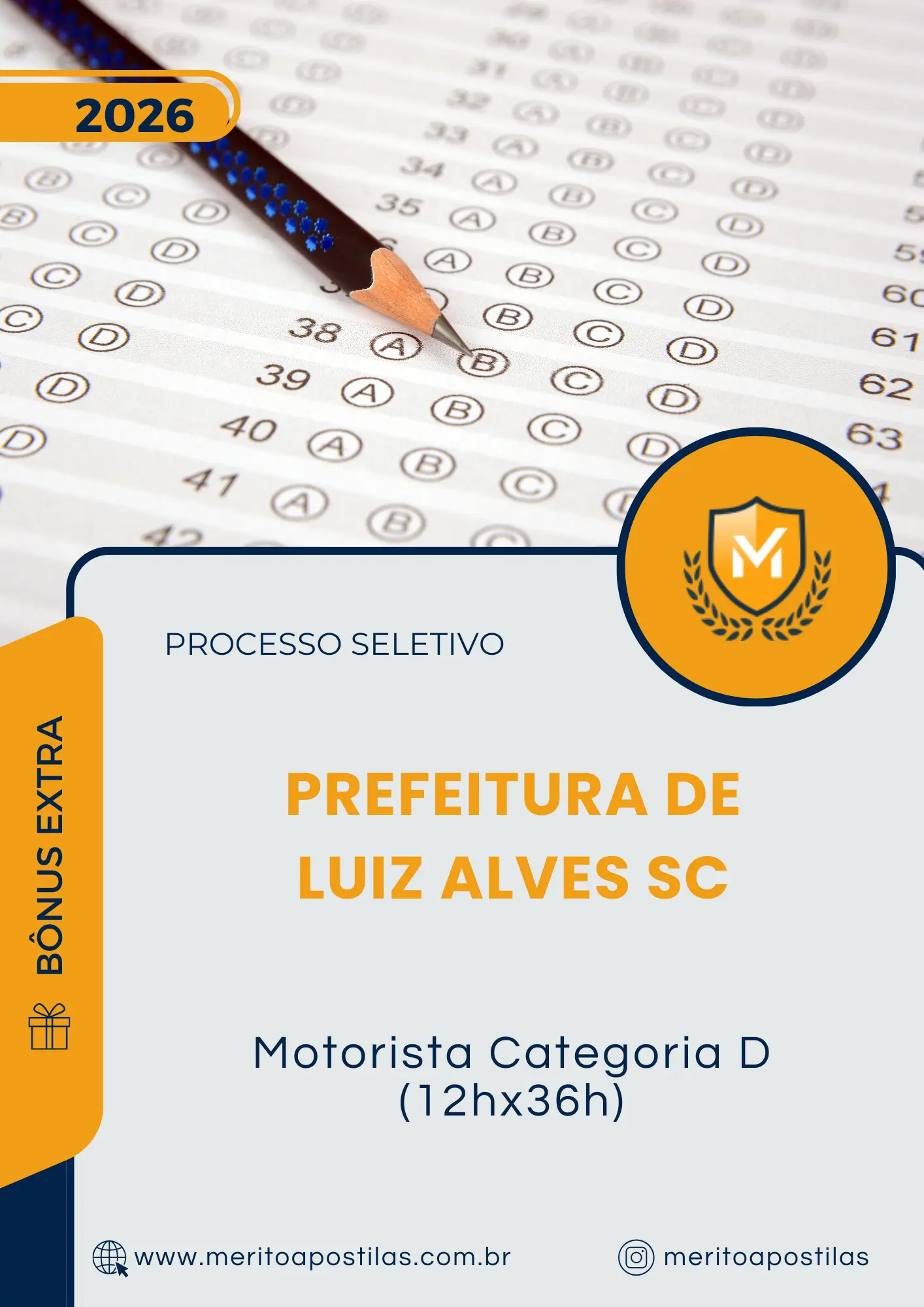 Apostila Motorista Categoria D 12h x 36h Prefeitura de Luiz Alves SC 2026