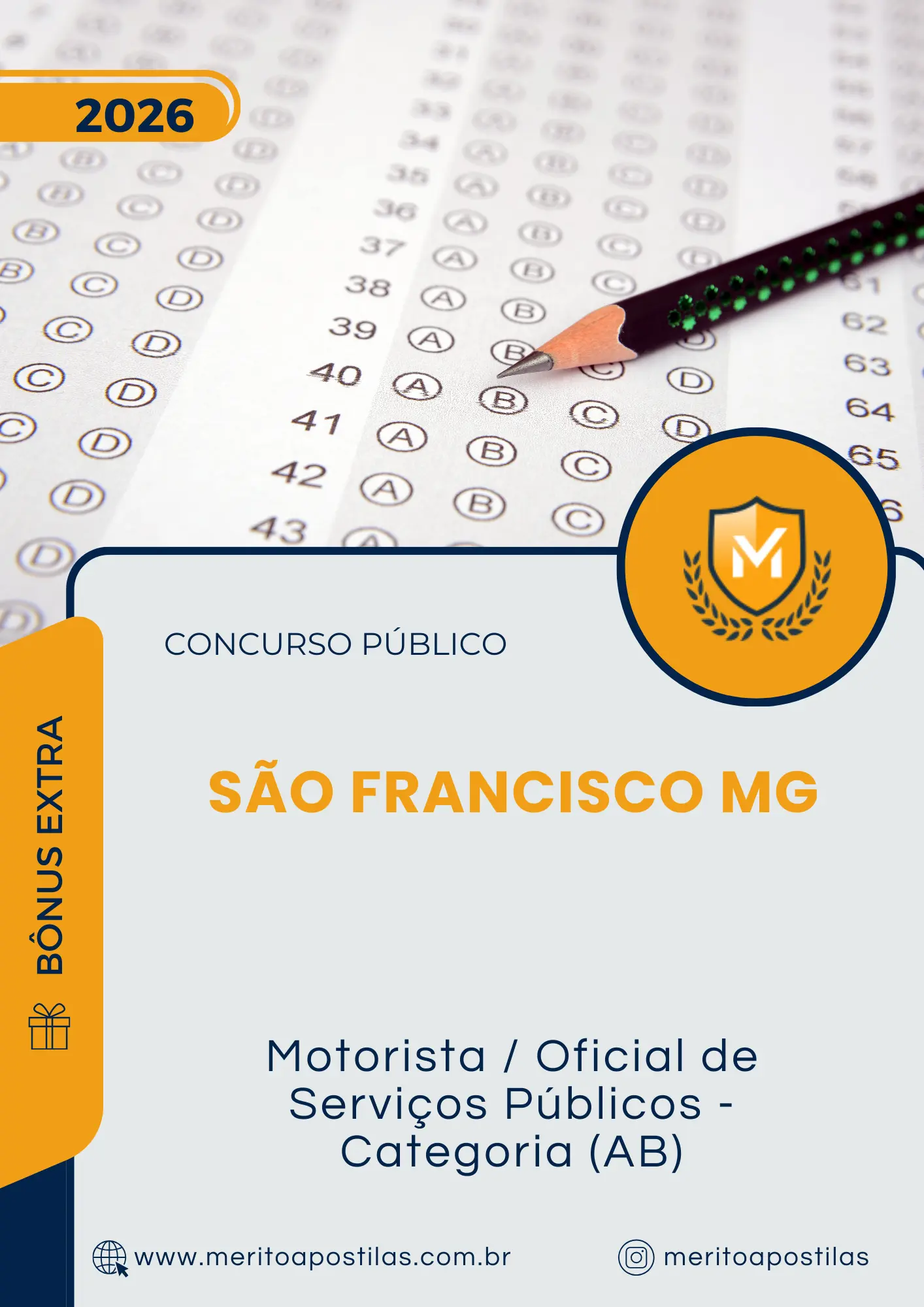 Apostila Motorista Oficial de Serviços Públicos Categoria AB Prefeitura de São Francisco MG 2026