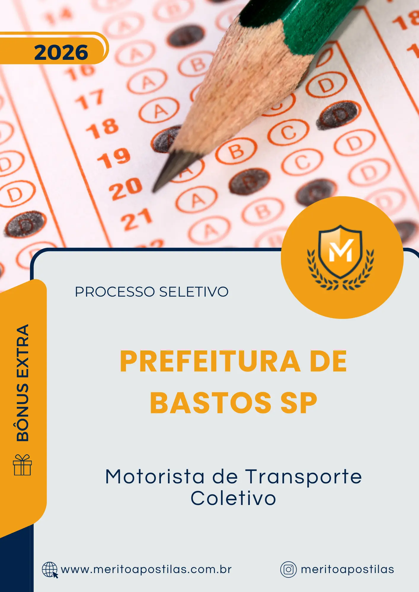 Apostila Motorista de Transporte Coletivo Prefeitura de Bastos SP 2026