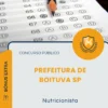 Apostila Nutricionista Prefeitura de Boituva SP 2026