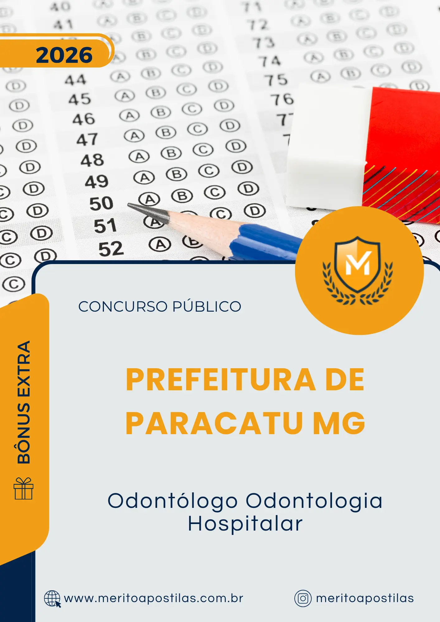 Apostila Odontólogo Odontologia Hospitalar Prefeitura de Paracatu MG 2026