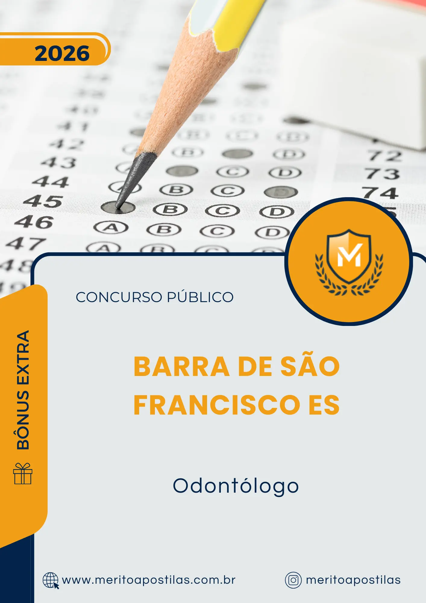 Apostila Odontólogo Prefeitura de Barra de São Francisco ES 2026