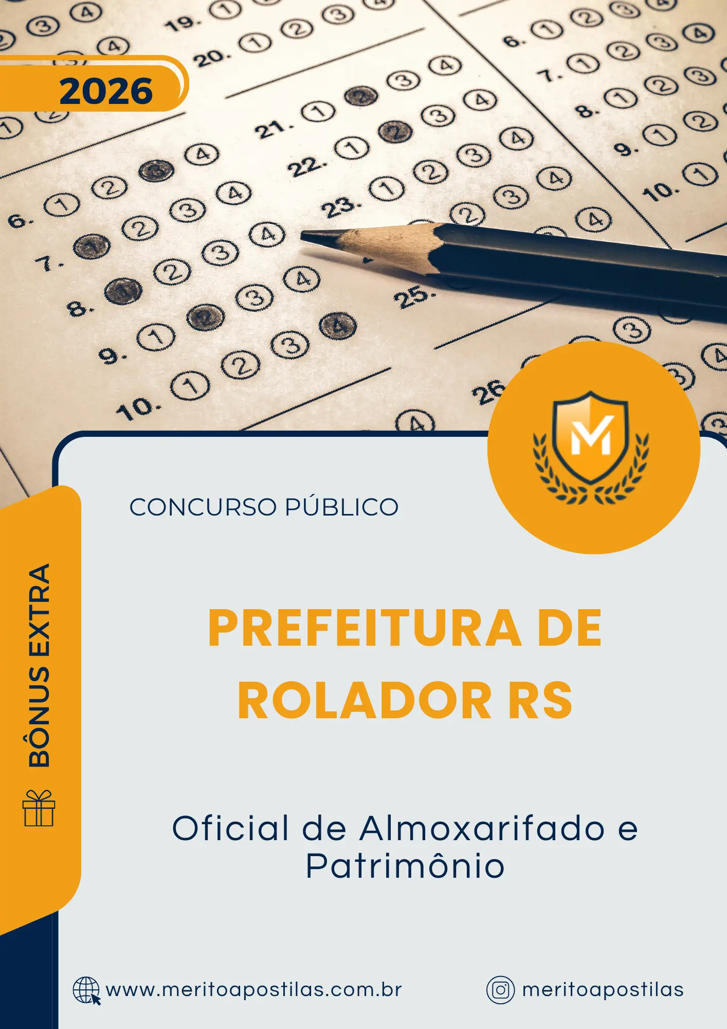 Apostila Oficial de Almoxarifado e Patrimônio Prefeitura de Rolador RS 2026