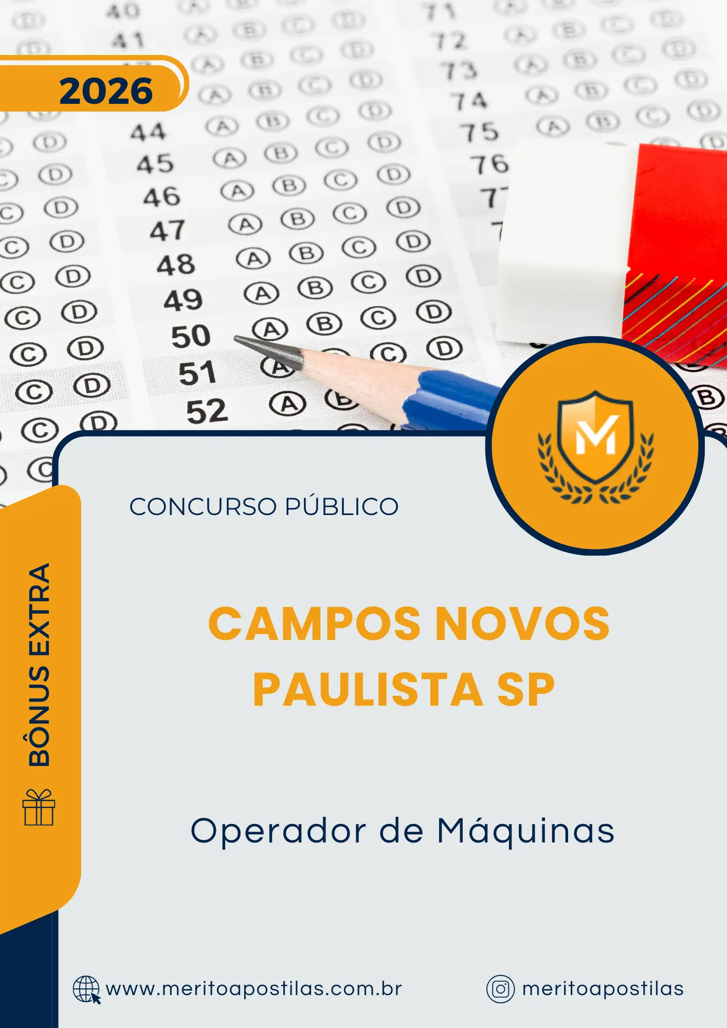 Apostila Operador de Máquinas Prefeitura de Campos Novos Paulista SP 2026