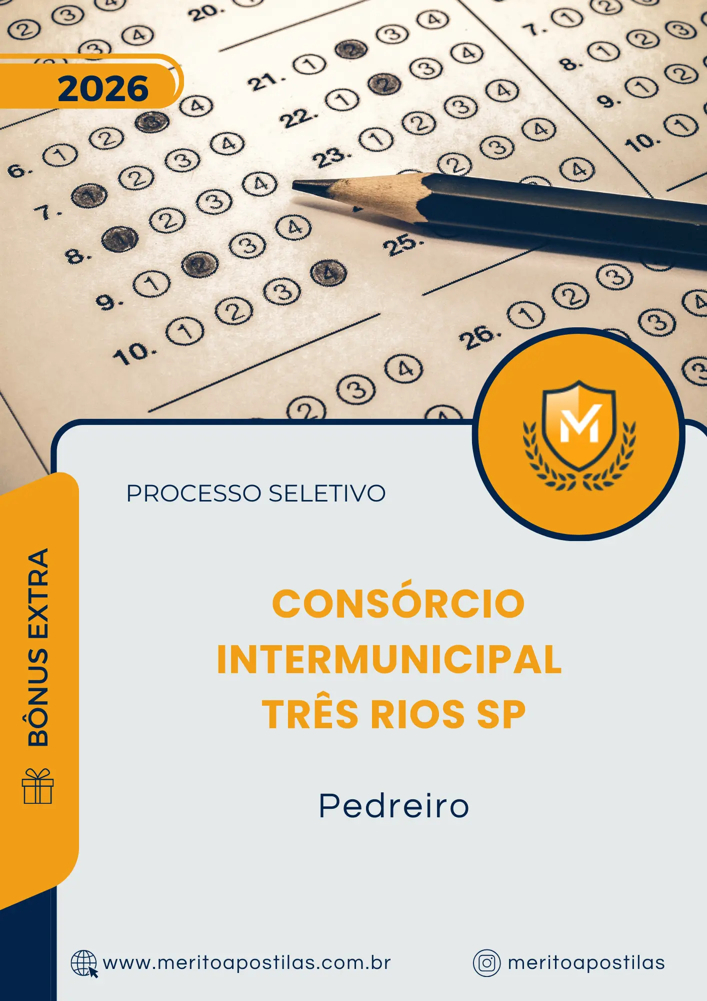 Apostila Pedreiro Processo Seletivo Consórcio Intermunicipal Três Rios SP 2026