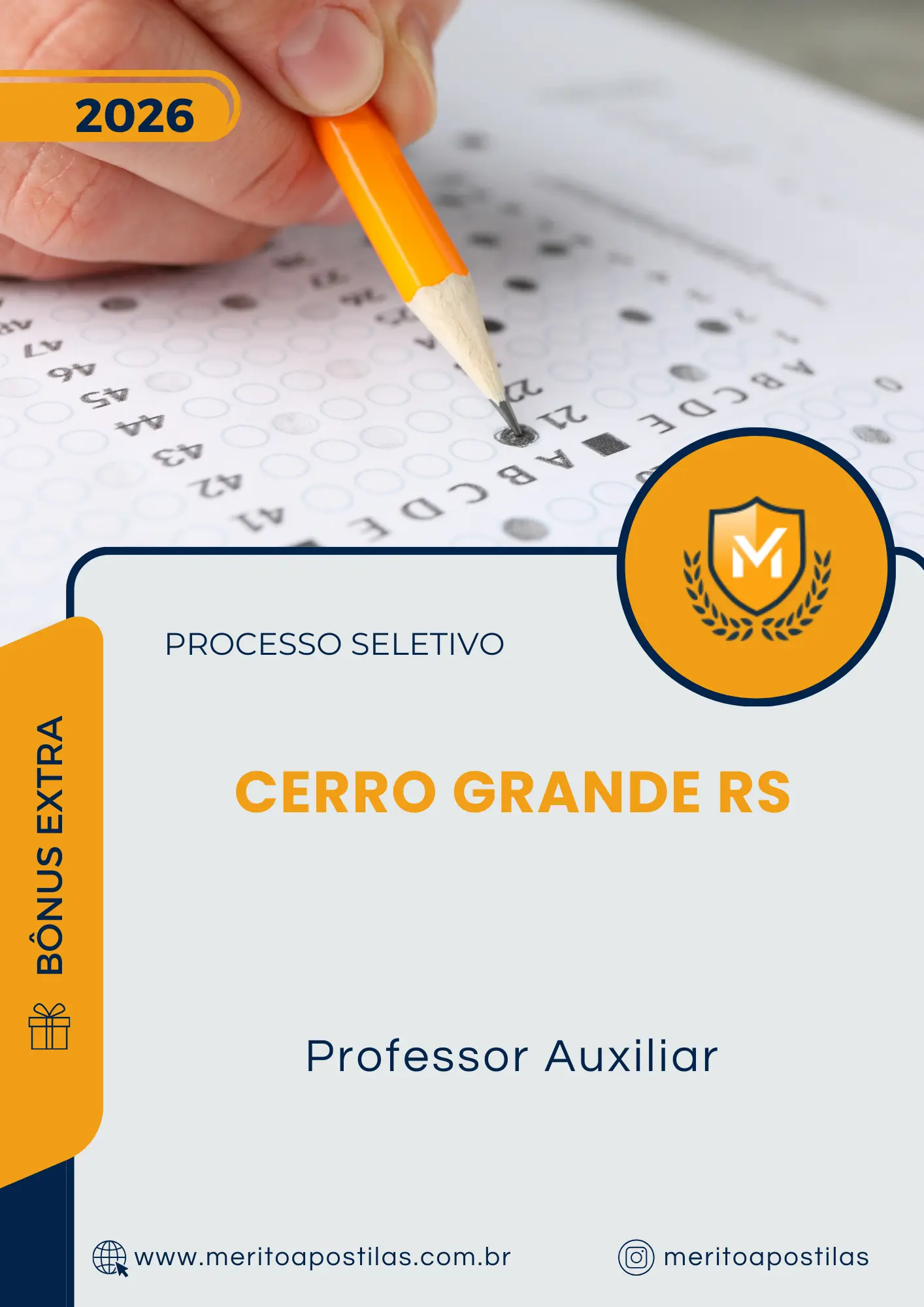 Apostila Professor Auxiliar Prefeitura de Cerro Grande RS 2026