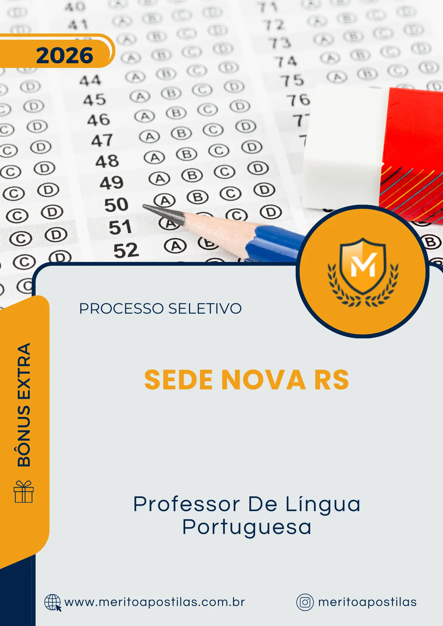 Apostila Professor De Língua Portuguesa Prefeitura de Sede Nova RS 2026