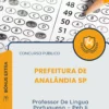 Apostila Professor De Língua Portuguesa PEB II Prefeitura de Analândia SP 2026