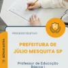 Apostila Professor de Educação Básica I Prefeitura de Júlio Mesquita SP 2026