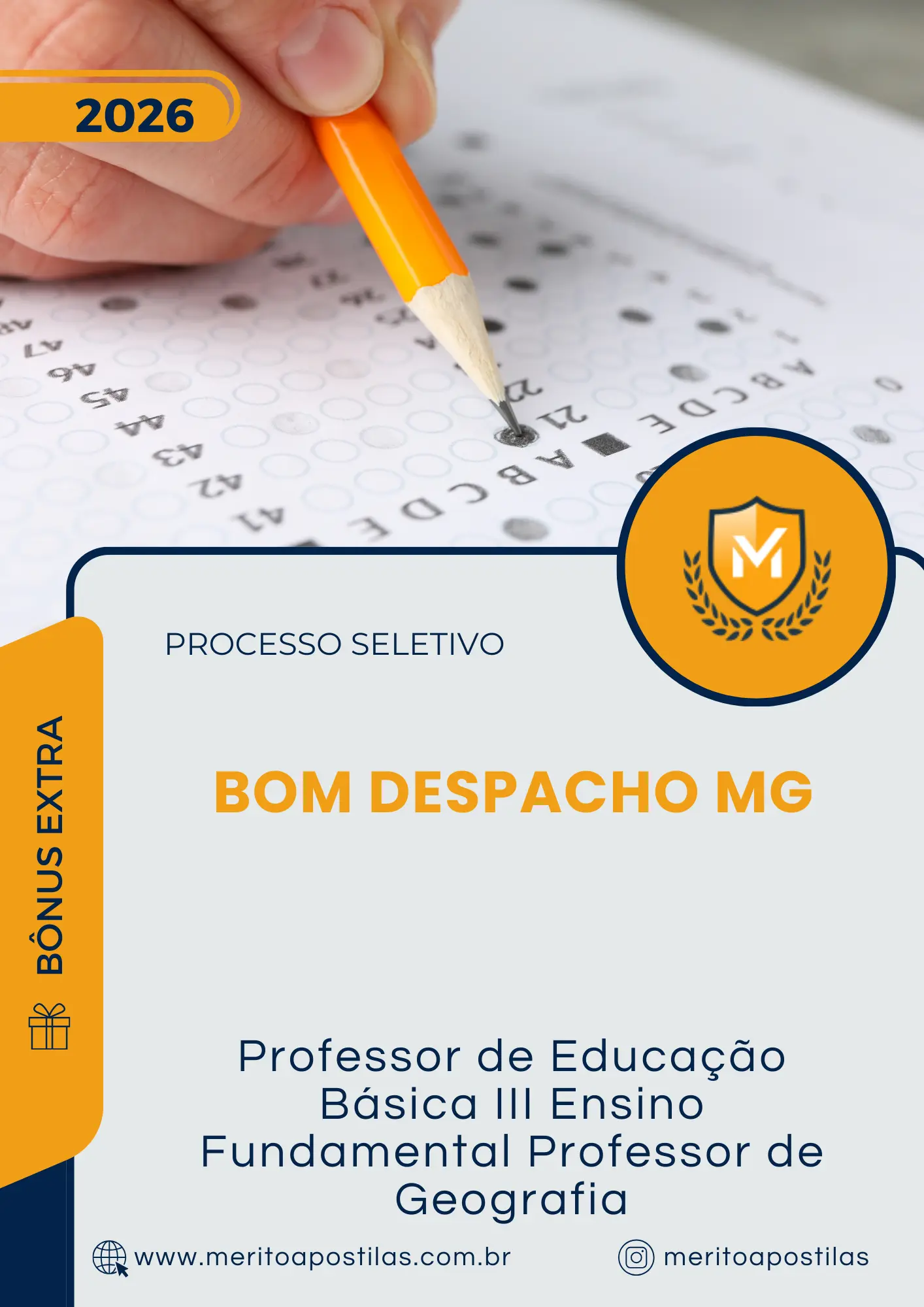 Apostila Professor de Educação Básica III Ensino Fundamental Professor de Geografia Prefeitura de Bom Despacho MG 2026