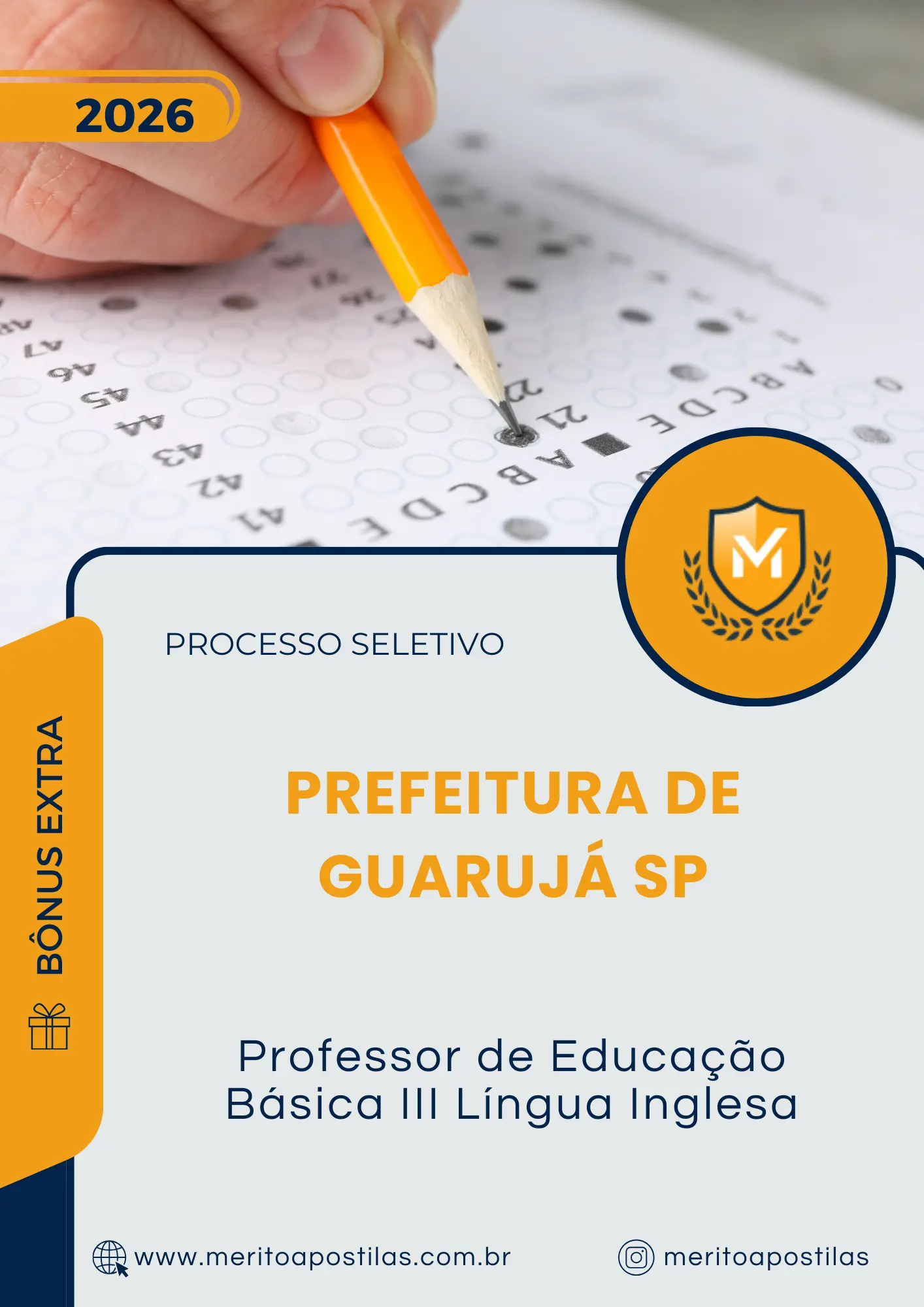 Apostila Professor de Educação Básica III Língua Inglesa Prefeitura de Guarujá SP 2026