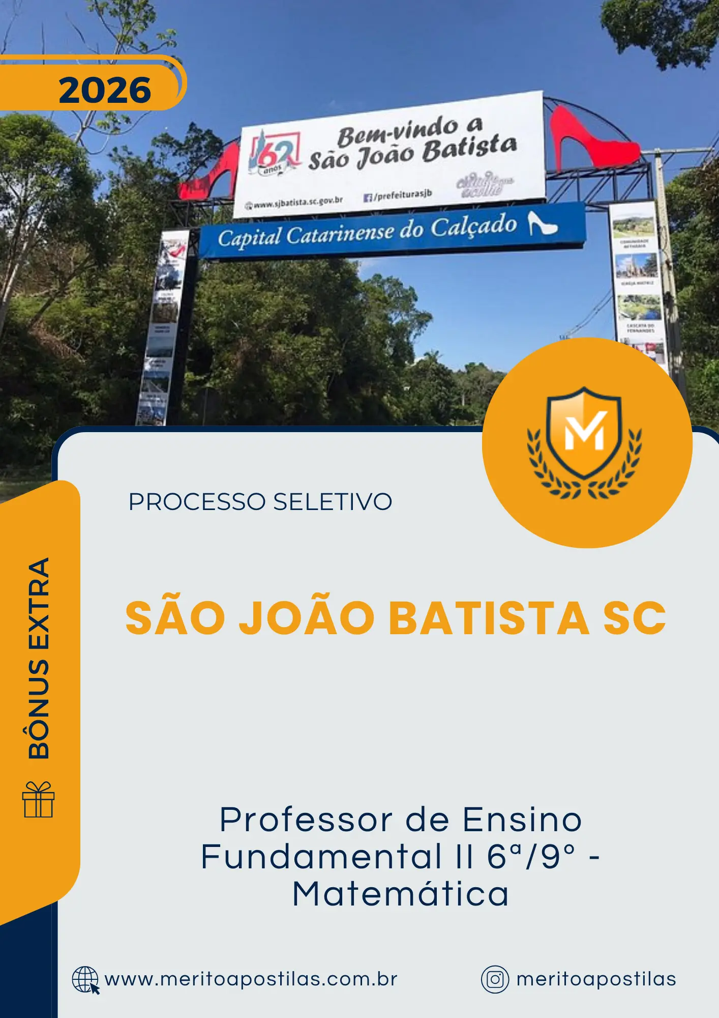Apostila Professor de Ensino Fundamental II 6ª 9º Matemática Prefeitura de São João Batista SC 2026