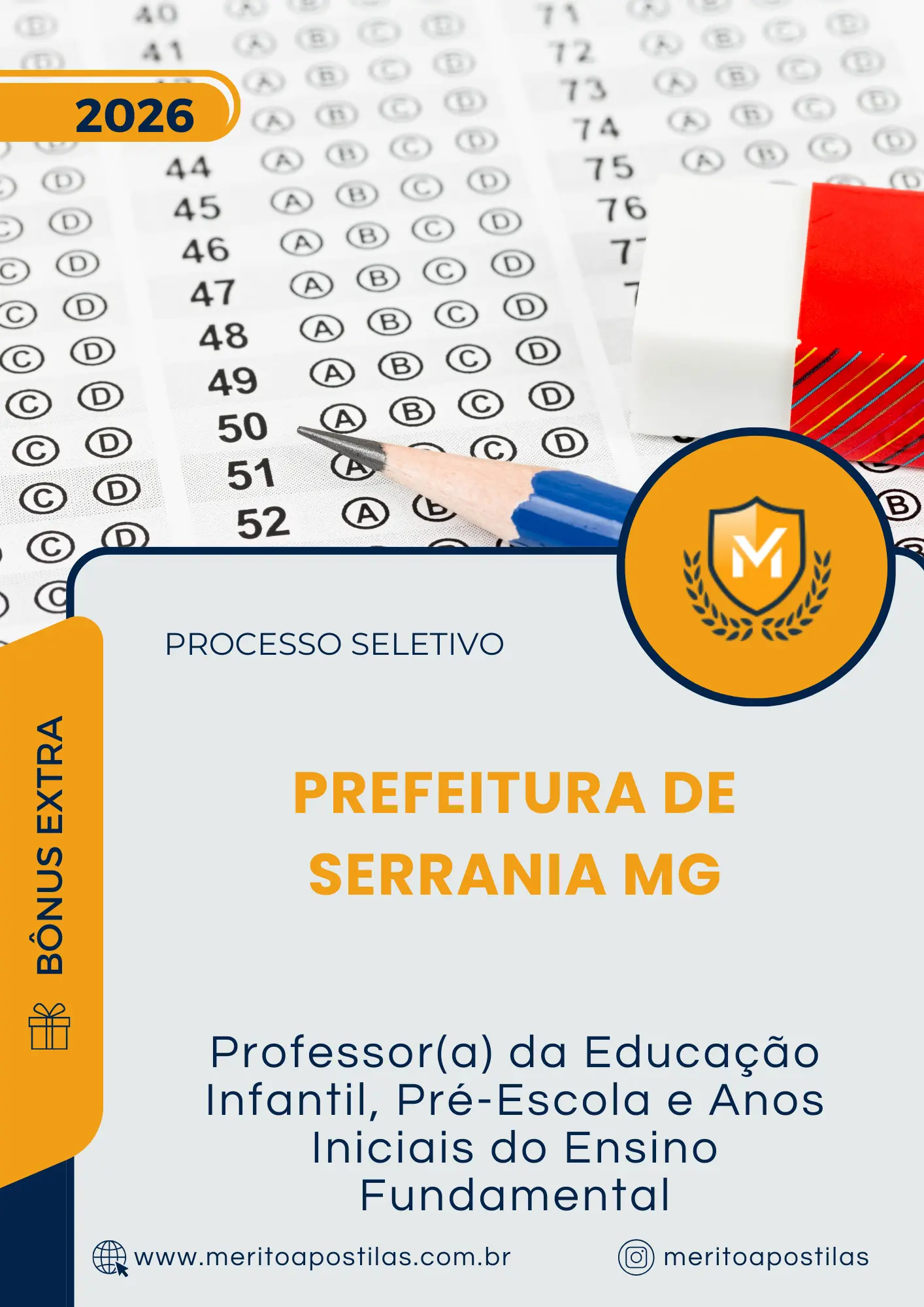 Apostila Professor da Educação Infantil Pré Escola e Anos Iniciais do Ensino Fundamental Prefeitura de Serrania MG 2026