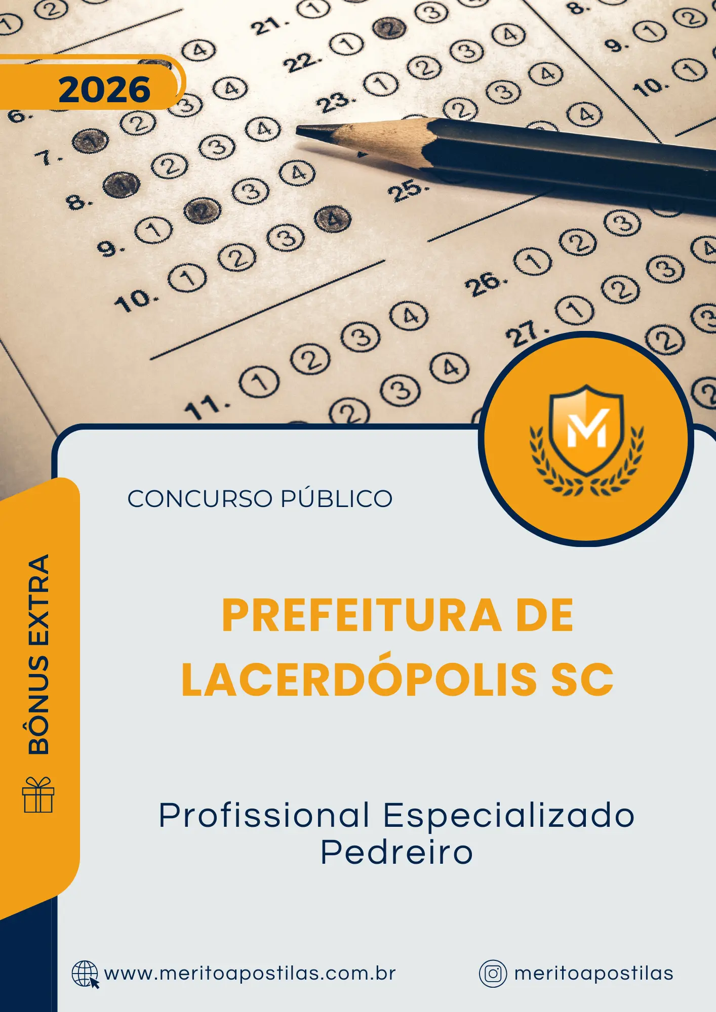 Apostila Profissional Especializado Pedreiro Prefeitura de Lacerdópolis SC 2026