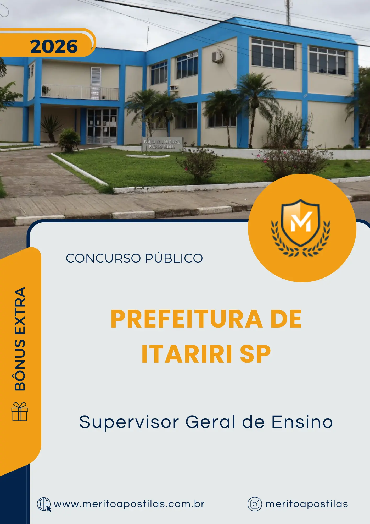 Apostila Supervisor Geral de Ensino Prefeitura de Itariri SP 2026