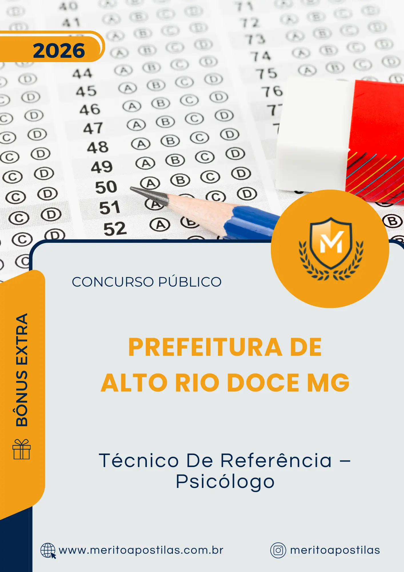 Apostila Técnico De Referência Psicólogo Prefeitura de Alto Rio Doce MG 2026