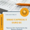 Apostila Técnico Em Tratamento De Água E Esgoto Concurso Público SIMAE Capinzal e Ouro SC 2026