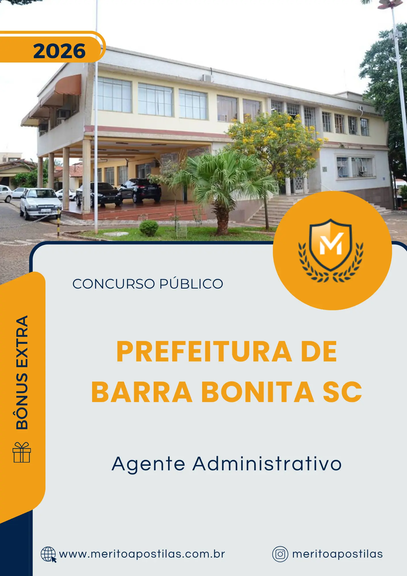 Apostila Agente Administrativo Prefeitura e Câmara de Barra Bonita SC 2026