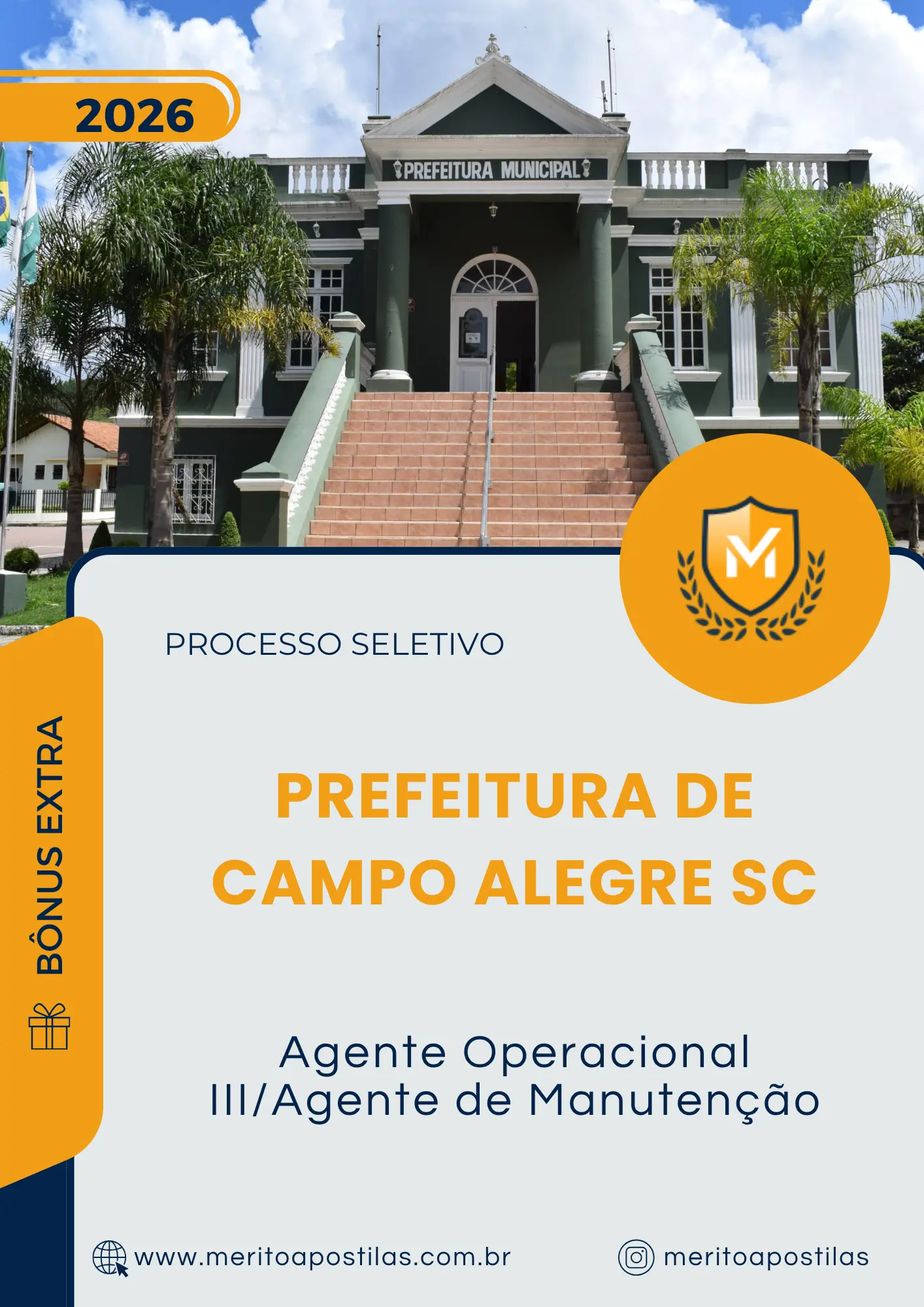 Apostila Agente Operacional III Agente de Manutenção Prefeitura de Campo Alegre SC 2026