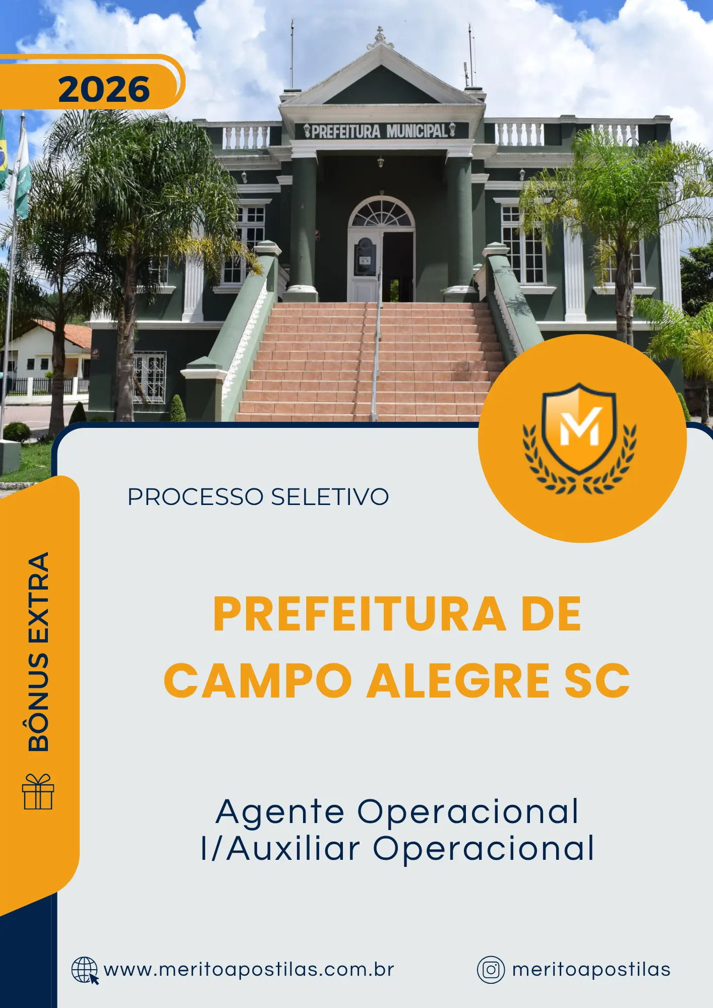 Apostila Agente Operacional I Auxiliar Operacional Prefeitura de Campo Alegre SC 2026